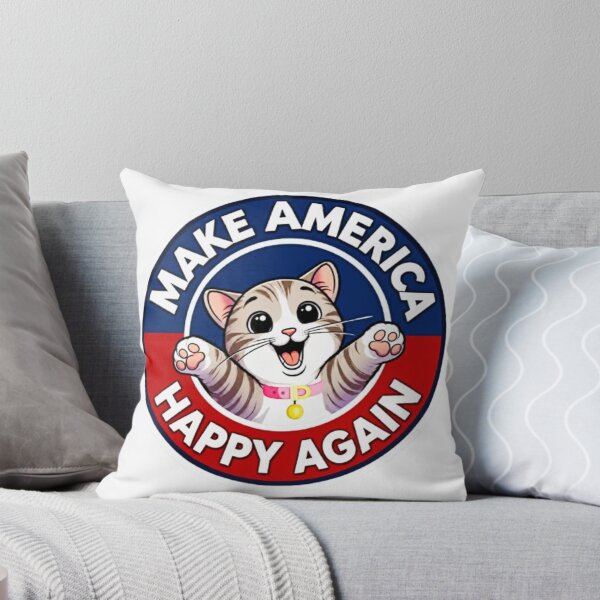 Item preview, Make America Happy Again" Funny Cute Tabby Cat Political Parody designed and sold by INKRebelGraphic.