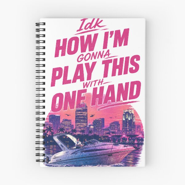 Item preview, Idk How Im Gonna Play This With One Hand GTA 6 Vice City Meme Shirt designed and sold by darkdotsdesigns.