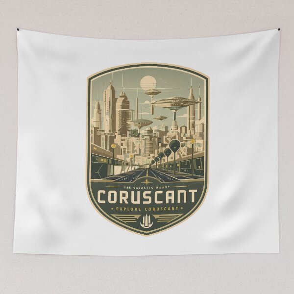 Item preview, Coruscant - The Galactic Heart designed and sold by FrontierCosmic.