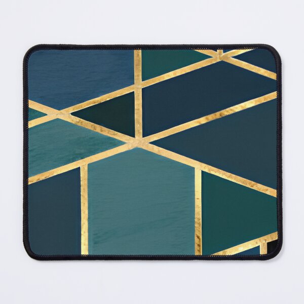 Item preview, Blue Geometric Mosaic Lines Abstract Modern Wall Art designed and sold by LuxocaDesigns24.