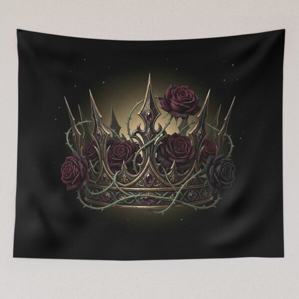 Item preview, Black Rose Crown | Gothic Fantasy Queen Art designed and sold by Briarmoire.