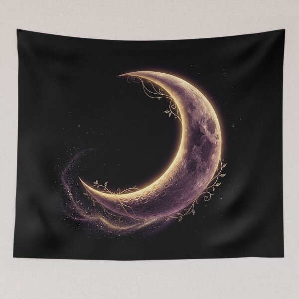 Item preview, Crescent Moon | Celestial Gothic Cottagecore Art designed and sold by Briarmoire.