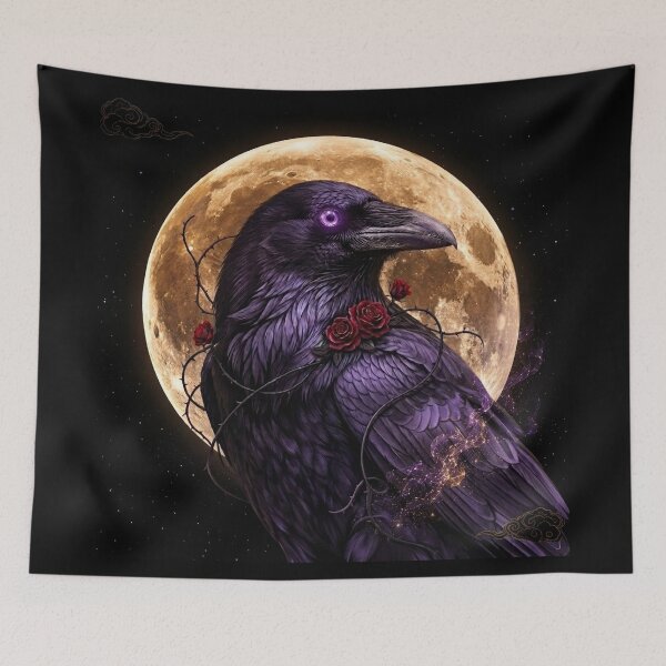 Item preview, Midnight Raven | Dark Cottagecore Gothic Art designed and sold by Briarmoire.