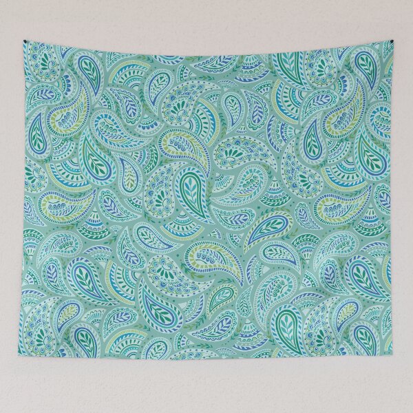 Item preview, Aqua Paisley designed and sold by Janet Broxon.