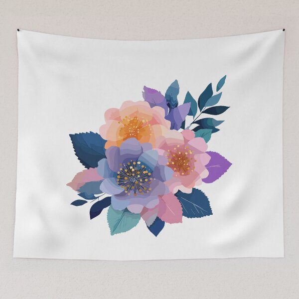 Item preview, Luminous Floral Cluster against the Void designed and sold by gugalmandomeng.