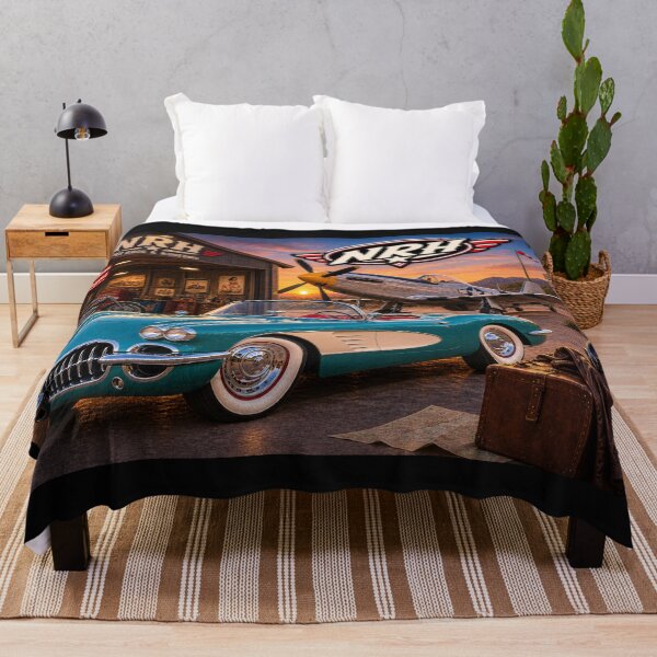 Item preview, Vintage 1957 Turquoise Roadster Garage Art designed and sold by Normandy Road Heritage™ - Vintage Garage Art.