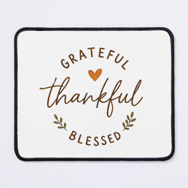 Item preview, Grateful Thankful Blessed Circle Design with Heart and Leaves designed and sold by poppet103.