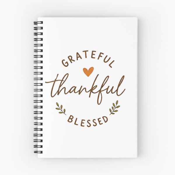Item preview, Grateful Thankful Blessed Circle Design with Heart and Leaves designed and sold by poppet103.
