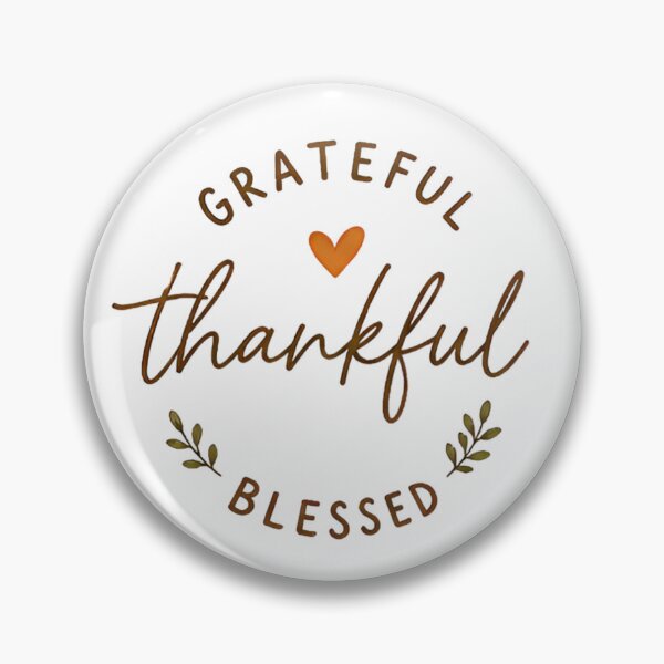 Item preview, Grateful Thankful Blessed Circle Design with Heart and Leaves designed and sold by poppet103.