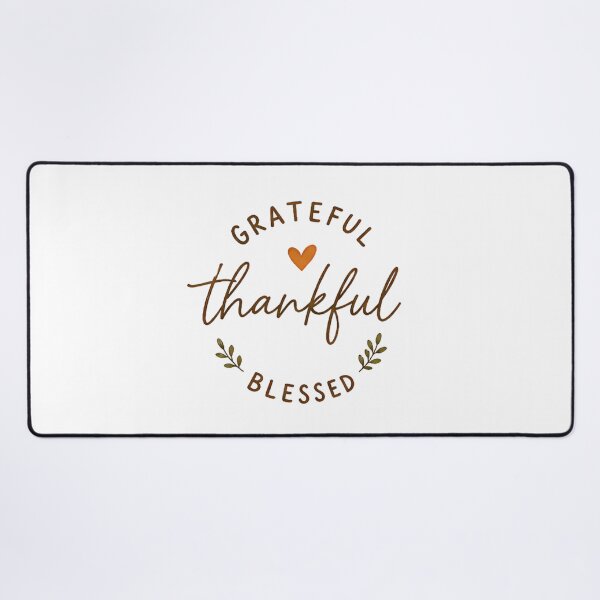 Item preview, Grateful Thankful Blessed Circle Design with Heart and Leaves designed and sold by poppet103.