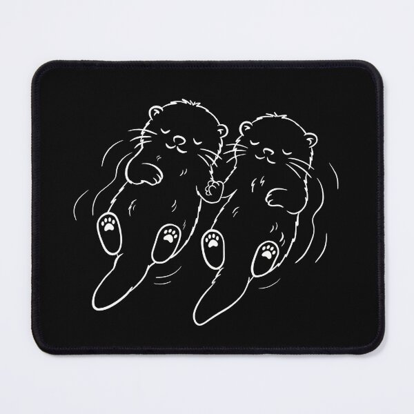 Item preview, Cute Otters Holding Hands Line Art designed and sold by GraphicWorlds.