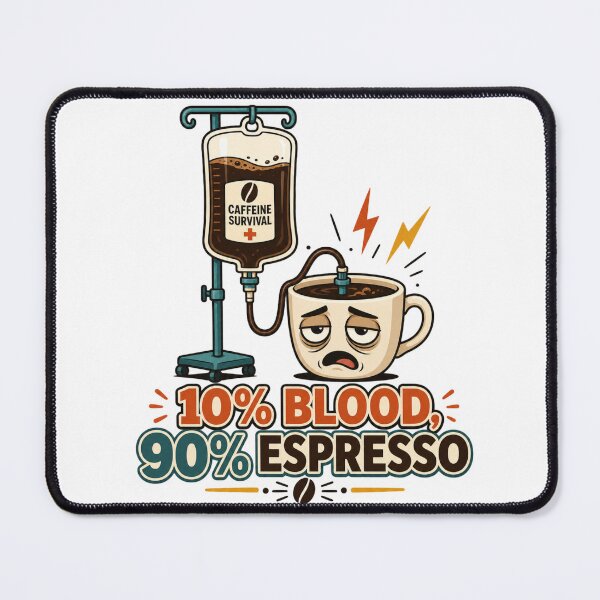 Item preview, Powered By IV Coffee ER Nurse Night Shift Burnout Meme designed and sold by BestCoolStuff.