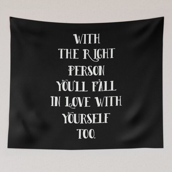 Item preview, Love quotes design, With the right person.. -White designed and sold by Hurriyyatee.