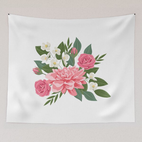 Item preview, Blooming Garland: A Medley of Roses and Dahlias designed and sold by gugalmandomeng.