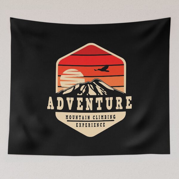 Item preview, Adventure Mountain Climbing Experience Retro Sunset designed and sold by heedooppod.
