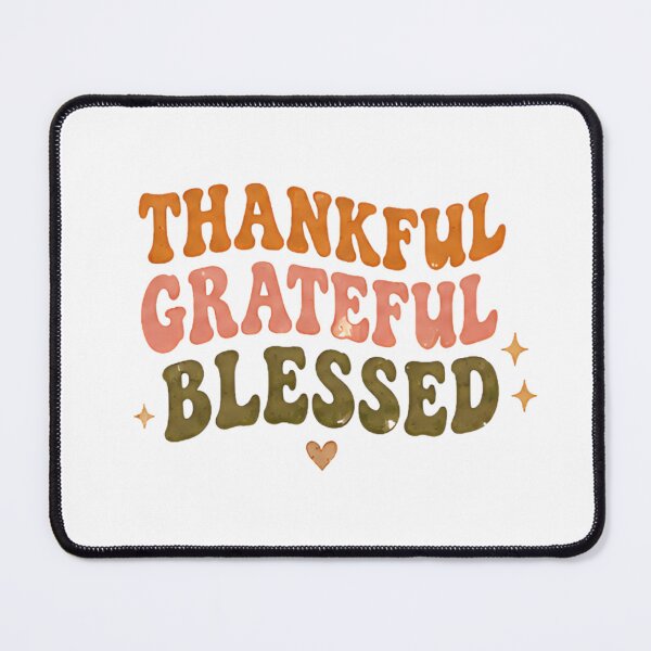 Item preview, Retro Groovy Thankful Grateful Blessed Design with Heart and Sparkles designed and sold by poppet103.