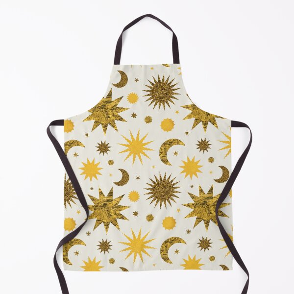 Item preview, Gold Textured Sun Moon and Stars in Cloud Cream designed and sold by YesterdayColl.
