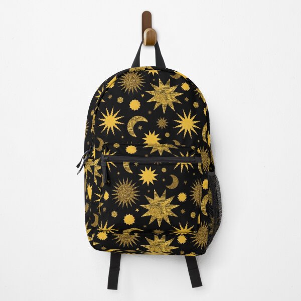 Item preview, Gold Textured Sun Moon and Stars in Black designed and sold by YesterdayColl.