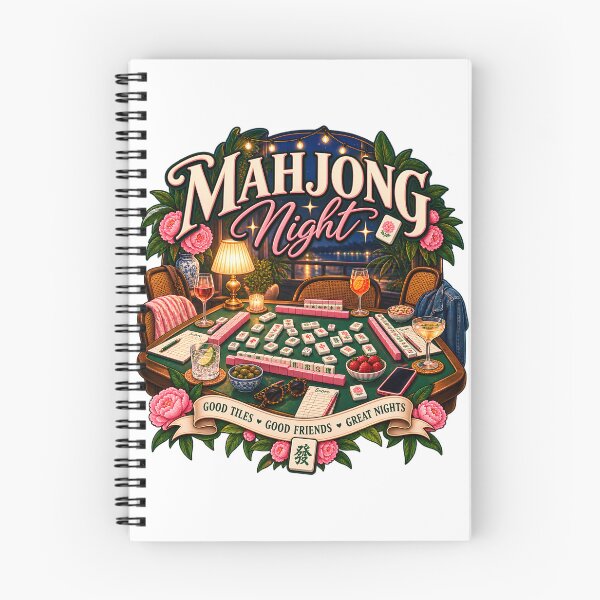 Item preview, Mahjong Night Good Tiles Good Friends designed and sold by CreativeMindsetLab.