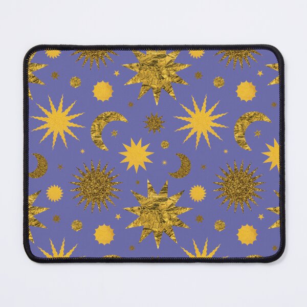 Item preview, Gold Textured Sun Moon and Stars in Periwinkle Purple designed and sold by YesterdayColl.