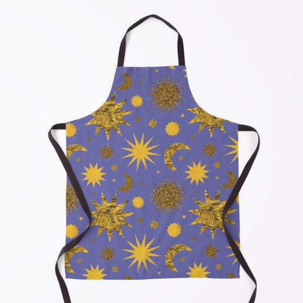 Item preview, Gold Textured Sun Moon and Stars in Periwinkle Purple designed and sold by YesterdayColl.