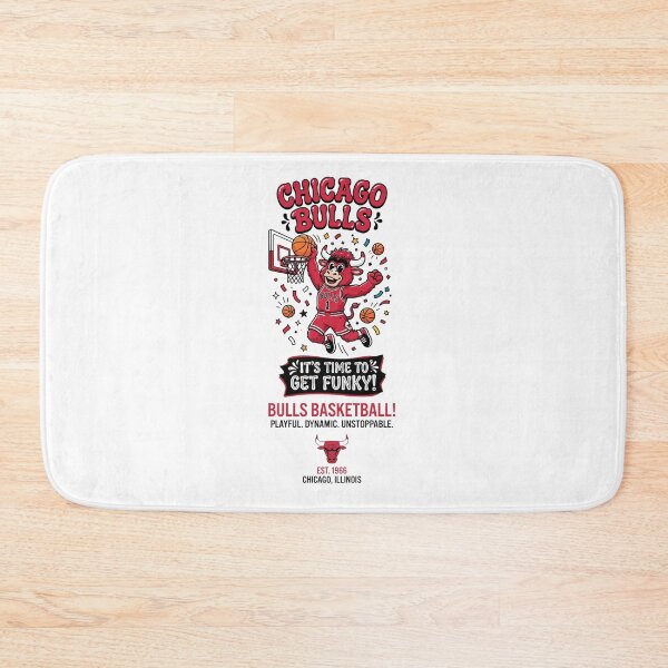Item preview, Chicago Bulls Mascot Basketball Slam Dunk Vintage Art designed and sold by BlasiseDS.