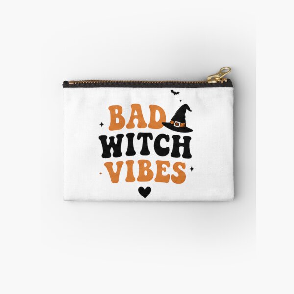 Item preview, Bad Witch Vibes Retro Halloween Design with Witch Hat and Bats designed and sold by poppet103.