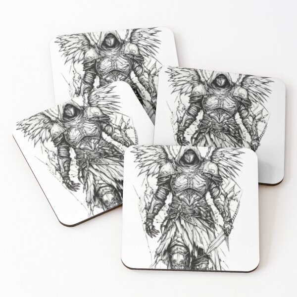 Item preview, Dark Fallen Angel Warrior Gothic Tattoo Art designed and sold by RoyalDeluxGo.