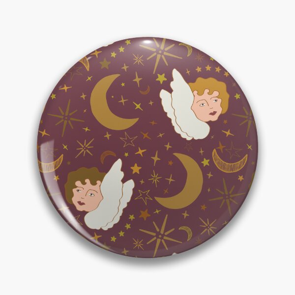Item preview, Whimsigoth Celestial Cherubs in Oxblood Red designed and sold by YesterdayColl.