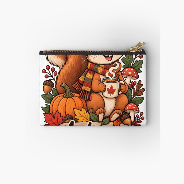 Item preview, Cute Autumn Vibes Squirrel Fall Leaves Design designed and sold by Retro Rascals Co..