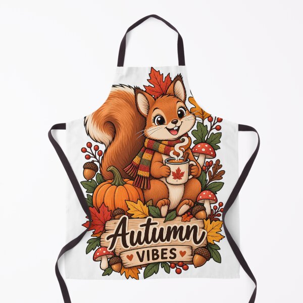 Item preview, Cute Autumn Vibes Squirrel Fall Leaves Design designed and sold by Retro Rascals Co..