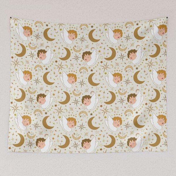 Item preview, Whimsigoth Celestial Cherubs in Cloud Cream designed and sold by YesterdayColl.