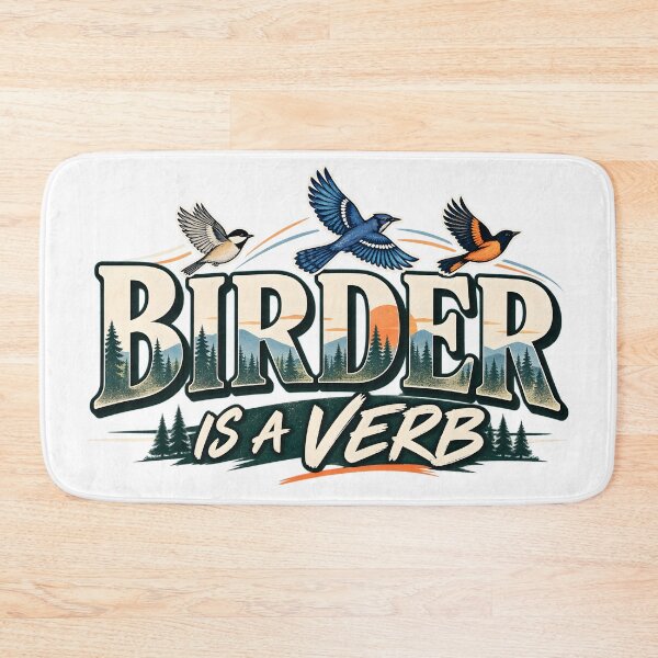 Item preview, Birder Is a Verb Bird Watching designed and sold by CreativeMindsetLab.
