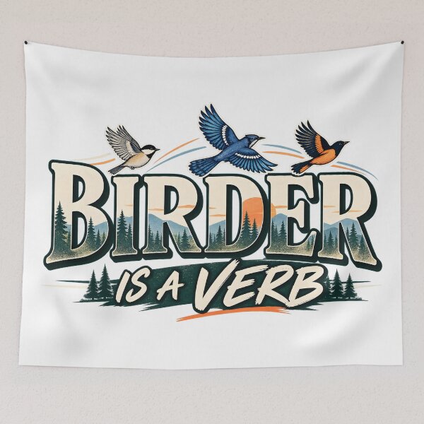 Item preview, Birder Is a Verb Bird Watching designed and sold by CreativeMindsetLab.