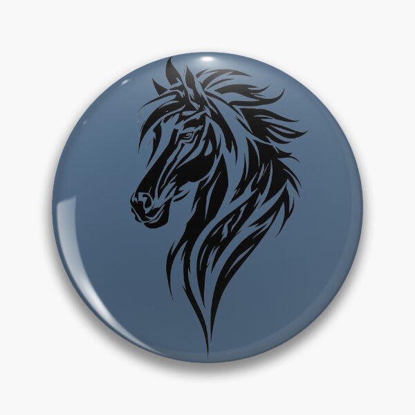 Item preview, Tribal Horse Head Bold Black & White Stallion designed and sold by UrbanPrts.