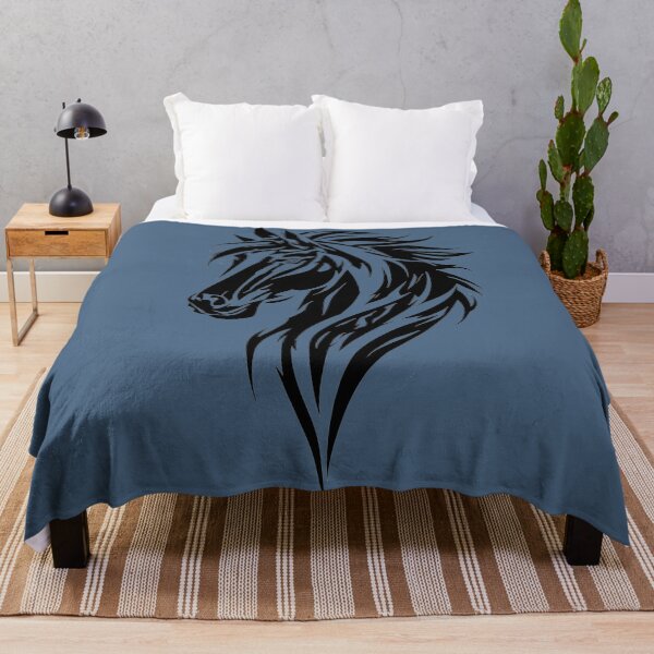 Item preview, Tribal Horse Head Bold Black & White Stallion designed and sold by UrbanPrts.