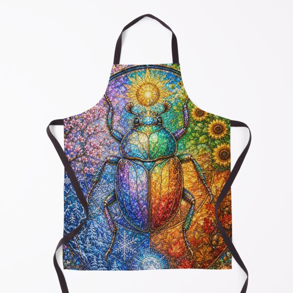 Item preview, The Scarab of the Four Seasons – A Living Jewel in Stained Glass designed and sold by Pixel Otaku Gallery.
