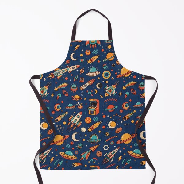 Item preview, Vintage Retro Space Rockets & Planets Pattern design designed and sold by Morty'sArt.