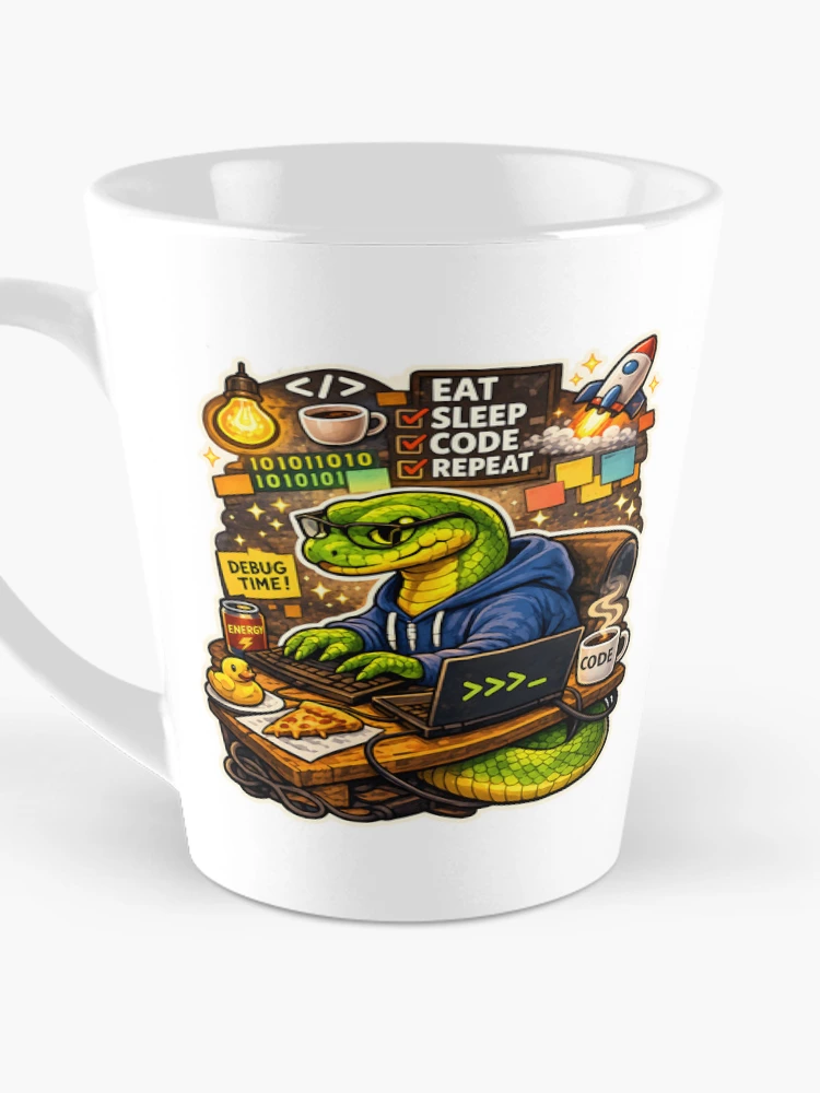 Thumbnail 3 of 4, Coffee Mug, Python Developer Debug Time designed and sold by aistrokeofart.