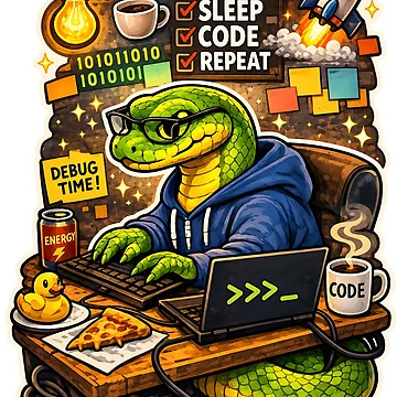 Artwork thumbnail, Python Developer Debug Time by aistrokeofart