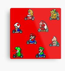 Super Mario Kart / Characters / Red Metal Print