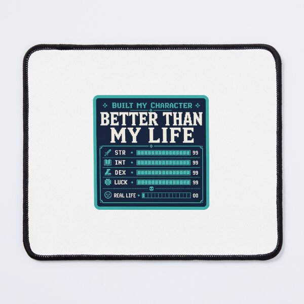 Item preview, Built My Character RPG Gaming Sticker Gift designed and sold by RedRubyBubble.