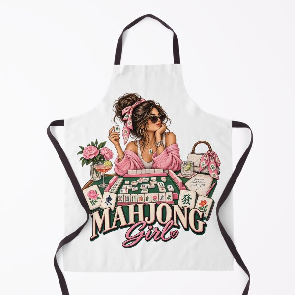 Item preview, Mahjong Girl Pink Mahjong Night designed and sold by CreativeMindsetLab.