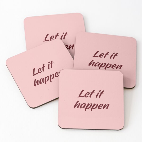 Item preview, Let it happen minimalist design ,simple motivational quote in red, vintage vibes  designed and sold by HANI'SWORLD.