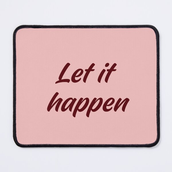 Item preview, Let it happen minimalist design ,simple motivational quote in red, vintage vibes designed and sold by HANI'SWORLD.