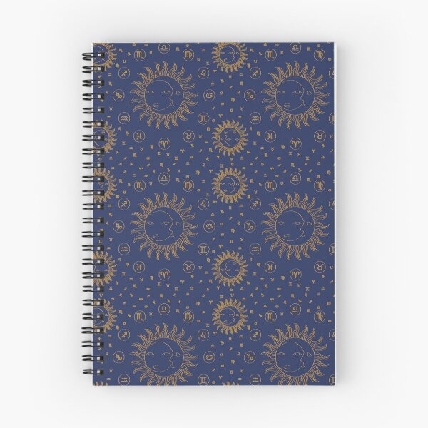 Item preview, Celestial Sun Astrology Carving in Navy Blue and Gold designed and sold by YesterdayColl.