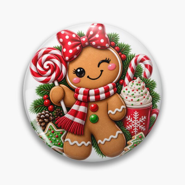 Item preview, Cute Gingerbread Girl Christmas Candy Holiday Design designed and sold by TinyWeird.