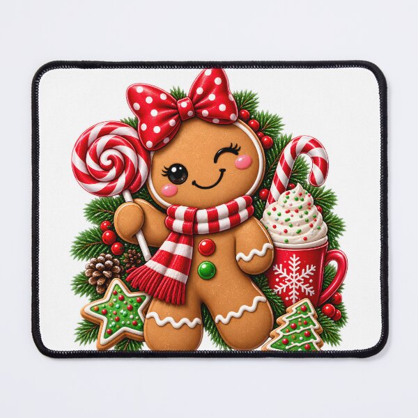 Item preview, Cute Gingerbread Girl Christmas Candy Holiday Design designed and sold by TinyWeird.