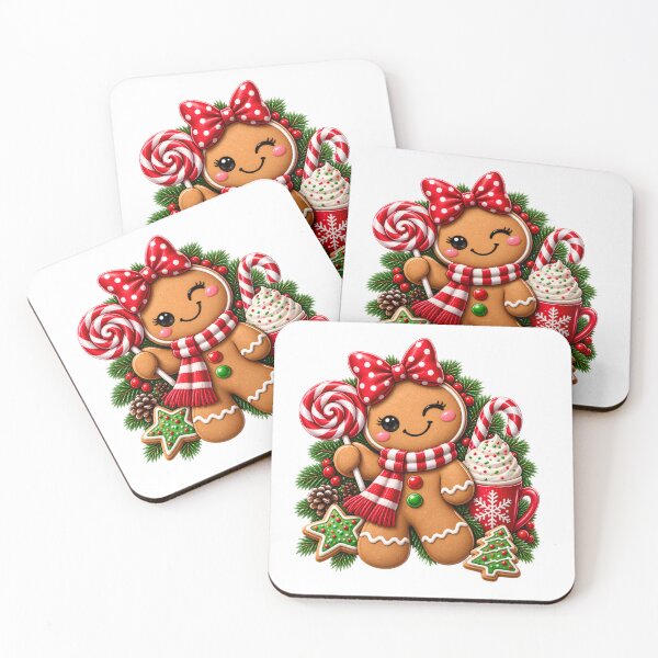 Item preview, Cute Gingerbread Girl Christmas Candy Holiday Design designed and sold by TinyWeird.