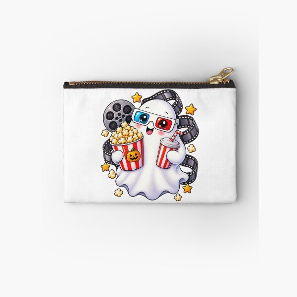 Item preview, Cute Movie Night Ghost with Popcorn & 3D Glasses designed and sold by The Cutting Room.
